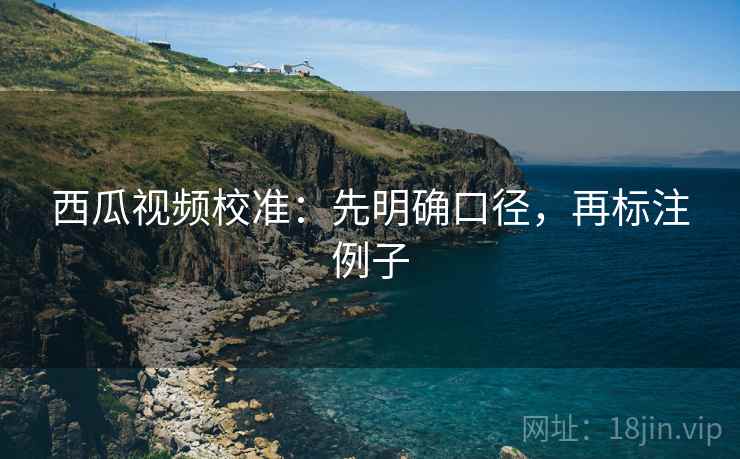 西瓜视频校准:先明确口径,再标注例子